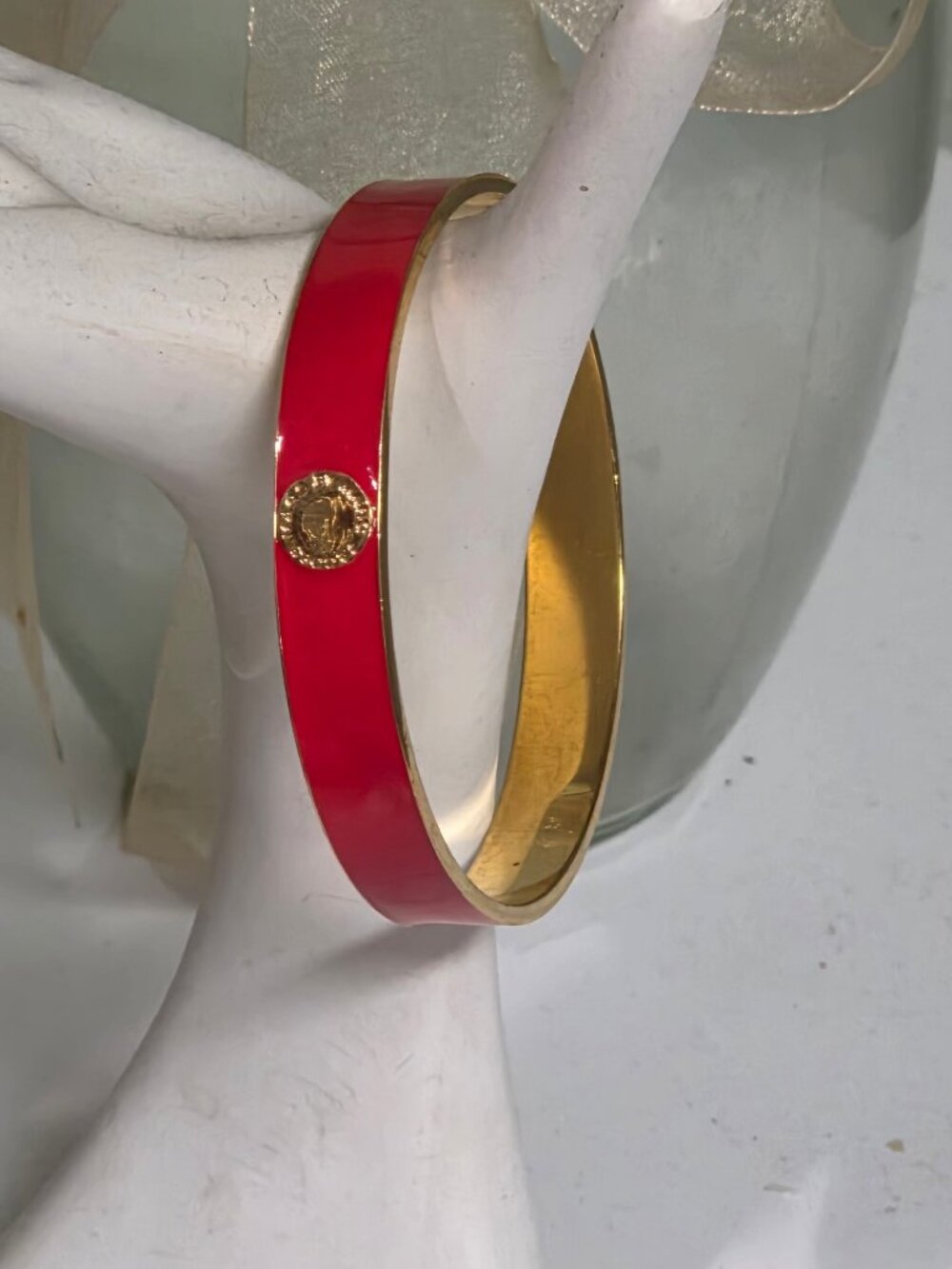 MARC JACOBS red gold bangle. 9" circumference